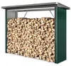 Outsunny Kaminholzregal Außen Stahl 213 x 66,5 x 150 cm Produktbild-Vorschau 1