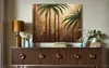 Leinwandbild Palme Gold Abstrakt 100x70 Feeby Gold bild für Produktbild-Vorschau 2