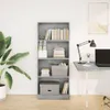 vidaXL Libreria grigio cemento 60x24x143 cm materiale legno Anteprima dell’immagine prodotto 3