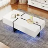 MODFU Table Basse Design avec Éclairage LED - Tiroirs Voir les images du produit 1