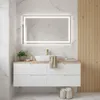 RODAN | Mobile Sottolavabo - Bianco e Marrone - 160 cm - Anteprima dell’immagine prodotto 4