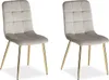 Chaise Salle à Manger Lot de 2 Crème Design Moderne Chaises Voir les images du produit 2