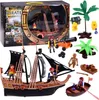 A pirate-themed toy playset including a ship, figures, cannon, and accessories, presented in its retail packaging. Produktbild-Vorschau