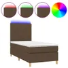 vidaXL Boxspringbett mit Matratze & LED Dunkelbraun 80x200 Produktbild-Vorschau 1