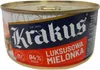 A close-up view of a metal can of Krakus Luksusowa Mielonka. Produktbild-Vorschau