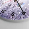 Wanduhr - Rund - Glasuhr - Schmetterling Wiese Blume - Produktbild-Vorschau 5
