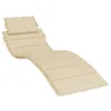 vidaXL Coussin pour chaise longue Beige 186x58x4 cm Tissu Voir les images du produit 1