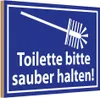 vianmo Holzschild 12x18 cm Toilette bitte sauber halten Produktbild-Vorschau 1