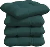 A stack of four dark green seat cushions. Náhľad obrázku produktu