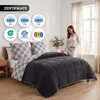 Luxus Wellsoft Wende-Bettdecke Set 220 x 240 cm – Schwarz, Produktbild-Vorschau 7