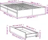 vidaXL Rám postele se zásuvkami bílý 140x200 cm materiál na Náhled obrázku produktu 7