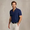 Dunkelblau V-Ausschnitt Poloshirt New Zealand Kragen Produktbild-Vorschau 3