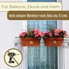 Geländerkasten Balkon mit Wasserspeicher Blumentopf Zaun Produktbild-Vorschau 4