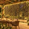 3x3 meter lichtgordijn, binnen, warm wit, 300 LED's. Productafbeelding-voorbeeld 12