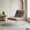 sweeek - Sessel mit verchromtem Gestell und Chenille-Stoff Produktbild-Vorschau 6
