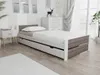 Postel IKAROS DOUBLE 90 x 200 cm, bílá/dub lanýž Rošt: S Náhled obrázku produktu 1