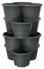 Tour de plantation empilable anthracite Pot à herbes Voir les images du produit 1