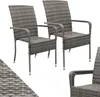 Juskys Polyrattan Gartenstühle Yoro 2er Set - mit Armlehnen Produktbild-Vorschau 1