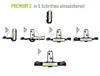 Diagram showing the 5 steps to set up a bicycle rack. Produktbild-Vorschau
