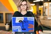 MuchoWow® Laptop Aufkleber Sticker Cover Porträt - Blau - Produktbild-Vorschau 5