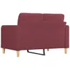 2-Sitzer-Sofa Weinrot 120 cm Stoff Produktbild-Vorschau 5