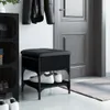 vidaXL Lavice na boty černá 42x42x45 cm Materiál na bázi Náhled obrázku produktu 3