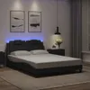 Łóżko Tapicerowane 140x200 Czarne z Oświetleniem LED Podgląd zdjęcia produktu 5