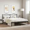 vidaXL Bettgestell mit Kopfteil Metall Schwarz 180x200 cm Produktbild-Vorschau 2