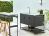 BELIANI Venkovní kuchyňská linka s dřezem černá nerezová Náhled obrázku produktu 2