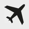 A black silhouette of an airplane on a light gray background. Náhľad obrázku produktu