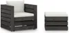vidaXL 2-tlg. Garten-Lounge-Set mit Kissen Grau Produktbild-Vorschau 7
