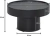 WOHNLING Couchtisch Pilzform Metall Schwarz 60x60x36 cm Produktbild-Vorschau 4