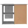 A corner desk with shelves on one side and a solid panel on the other. Podgląd zdjęcia produktu