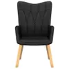 Maison Exclusive - Relaxsessel mit Hocker Schwarz Stoff Produktbild-Vorschau 4