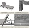 tectake® Rattan Sonnenliege Sofia 196 x 66 x 27 cm Produktbild-Vorschau 4