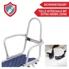 Schlitten ONBEST Weiß-Blau klappbar mit Schiebegriff, Produktbild-Vorschau 3