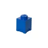A single blue LEGO storage brick is shown against a white background. Produktbild-Vorschau