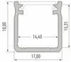 LED Aluminium Profil PD-Y 1 Meter Aluprofil Leiste 17 x Produktbild-Vorschau 4