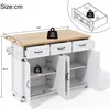 MODFU Îlot de Cuisine Moderne - Meuble Mobile avec Plan Voir les images du produit 4