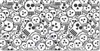 MuchoWow® Mauspad Mousepad Totenkopf - Muster - Punk - Produktbild-Vorschau 1