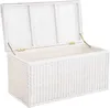 KRINES HOME Truhe / Wäschetruhe aus Rattan (Weiss, Groß) Produktbild-Vorschau 4