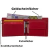 Damen Portemonnaie Echtleder Rot kompakt RFID‑Schutz, 6 Produktbild-Vorschau 5