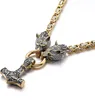 AFSTALR Wikinger Thors Hammer Halskette Edelstahl kette Produktbild-Vorschau 1