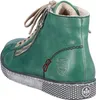 A single green Rieker women's boot is shown from the side and back against a white background. Produktbild-Vorschau