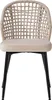 home24 Esszimmerstuhl 2er-Set - Samt / Stahl - Beige / Produktbild-Vorschau 4