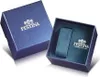 A blue Festina watch box, open, showing the interior with a watch holder. Podgląd zdjęcia produktu