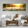 Bild auf Leinwand - Leinwandbild - Brücke See - 160x50cm - Produktbild-Vorschau 6