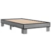 Bettgestell Grau Sonoma 100x200 cm Holzwerkstoff und Metall Produktbild-Vorschau 1
