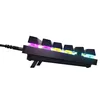 A close-up side view of a black mechanical keyboard with RGB lighting. Náhľad obrázku produktu