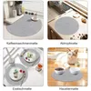 OKWISH 6er Set Tischsets Abwaschbar Rund, Platzsets Blau Produktbild-Vorschau 6
